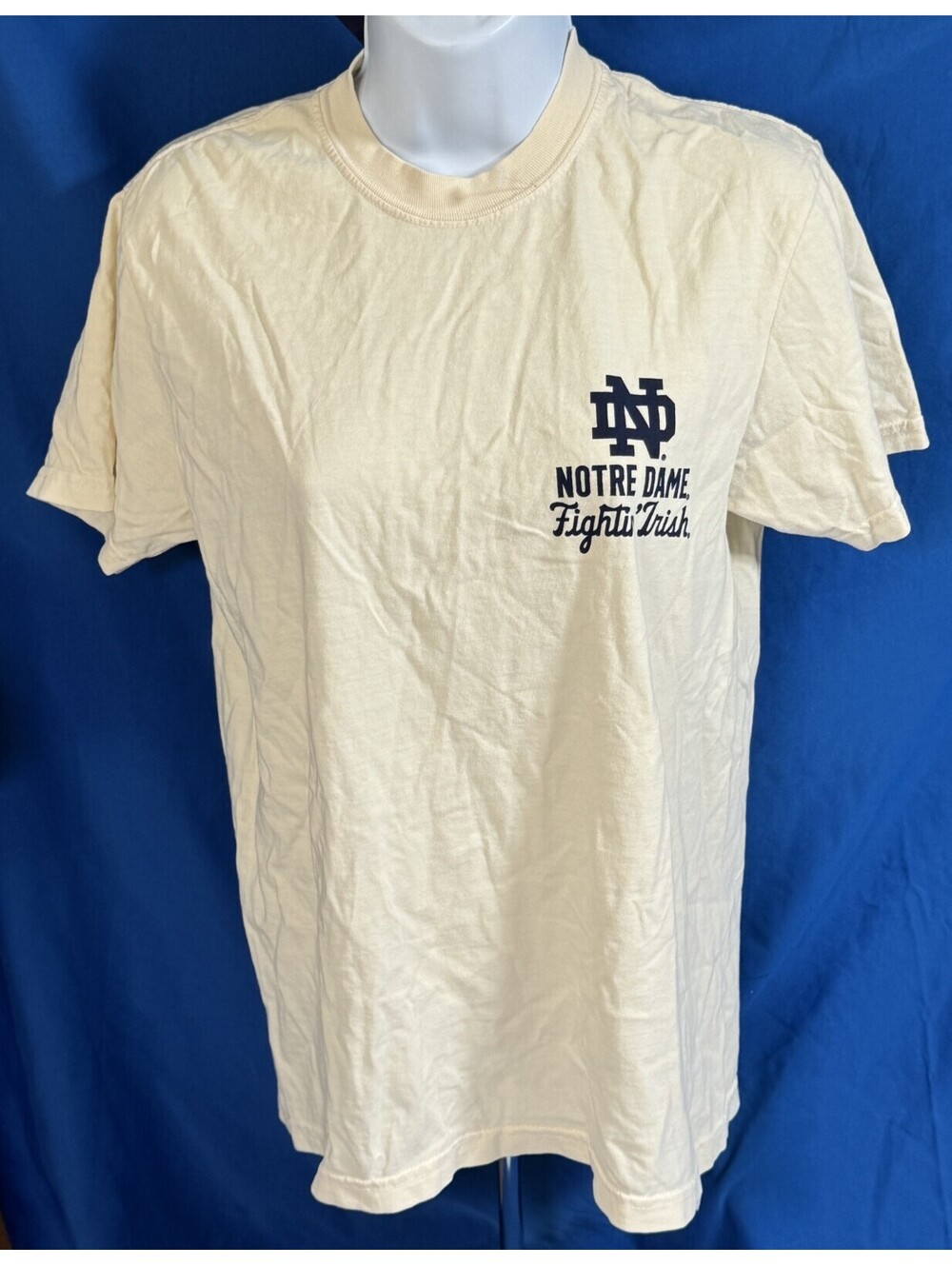 Notre Dame Fighting Irish Comfort Colors Mascot Overlay T Shirt Mens S NWT